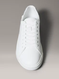 Calvin Klein Brooke - Sneakers aus Leder mit silberner Lasche^Damen SneakerFrisch Eingetroffen