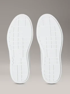 Calvin Klein Brooke - Sneakers aus Leder mit silberner Lasche^Damen SneakerFrisch Eingetroffen