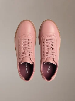 Calvin Klein Brooke – Sneakers aus Leder mit farblich abgestimmten Logo^Damen SneakerFrisch Eingetroffen