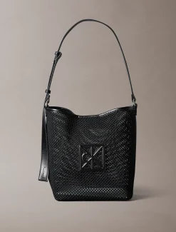 Calvin Klein Bucket-Bag mit Mesh-Emblem-Logo^Damen SchultertaschenFrisch Eingetroffen|Taschen