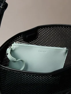 Calvin Klein Bucket-Bag mit Mesh-Emblem-Logo^Damen SchultertaschenFrisch Eingetroffen|Taschen