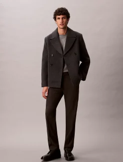 Calvin Klein Cabanmantel aus doppelseitiger Wollmischung^Herren Mäntel