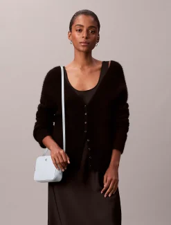 Calvin Klein Camera Bag mit Monogramm-Logo-Metallelement^Damen Umhängetaschen|SchultertaschenFrisch Eingetroffen