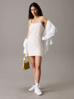 Calvin Klein Cami-Kleid aus Baumwoll-Leinen-Denim^Damen Kleider & Röcke