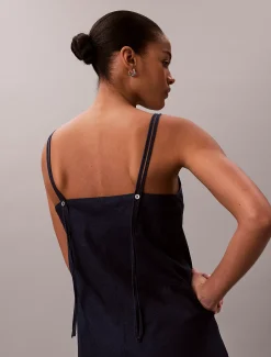 Calvin Klein Cami-Kleid aus weichem Denim^Damen Kleider & Röcke