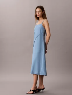 Calvin Klein Cami-Kleid aus weichem Denim^Damen Kleider & Röcke