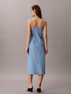 Calvin Klein Cami-Kleid aus weichem Denim^Damen Kleider & Röcke