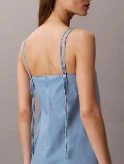 Calvin Klein Cami-Kleid aus weichem Denim^Damen Kleider & Röcke