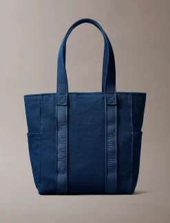 Calvin Klein Canvas-Shopper mit Logo-Jacquardmuster^Damen Tote Bags|Taschen
