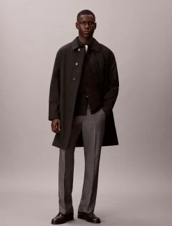 Calvin Klein Car Coat aus technischem Wollgemisch^Herren Mäntel