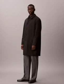 Calvin Klein Car Coat aus technischem Wollgemisch^Herren Mäntel