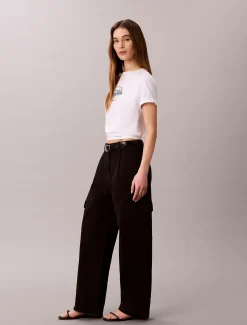 Calvin Klein Cargohose aus Stretch-Baumwolle^Damen Hosen & Shorts