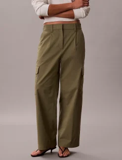 Calvin Klein Cargohose aus Stretch-Baumwolle^Damen Hosen & Shorts