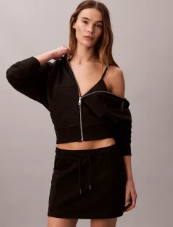 Calvin Klein Cargo-Minirock aus Baumwoll-Frottee^Damen Kleider & Röcke