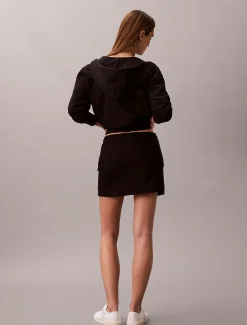 Calvin Klein Cargo-Minirock aus Baumwoll-Frottee^Damen Kleider & Röcke