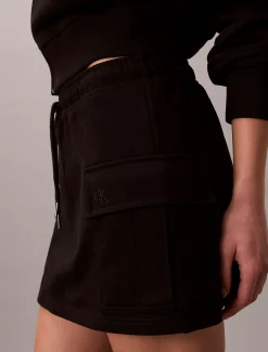 Calvin Klein Cargo-Minirock aus Baumwoll-Frottee^Damen Kleider & Röcke