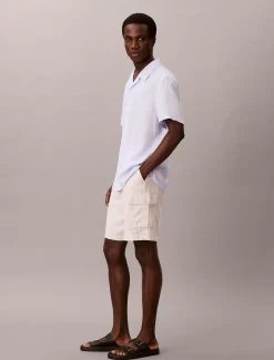 Calvin Klein Cargoshorts aus Leinen-Baumwolle^Herren Hosen & Shorts