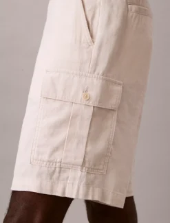 Calvin Klein Cargoshorts aus Leinen-Baumwolle^Herren Hosen & Shorts