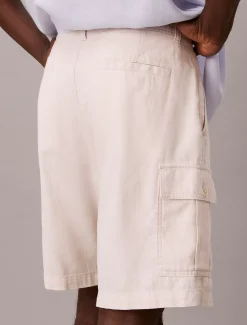 Calvin Klein Cargoshorts aus Leinen-Baumwolle^Herren Hosen & Shorts