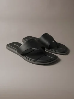 Calvin Klein Carla – Sandalen aus Leder mit eckiger Zehenpartie^Damen SandalenFrisch Eingetroffen