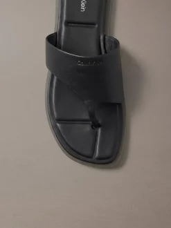 Calvin Klein Carla – Sandalen aus Leder mit eckiger Zehenpartie^Damen SandalenFrisch Eingetroffen