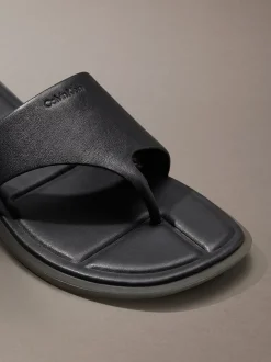 Calvin Klein Carla – Sandalen aus Leder mit eckiger Zehenpartie^Damen SandalenFrisch Eingetroffen