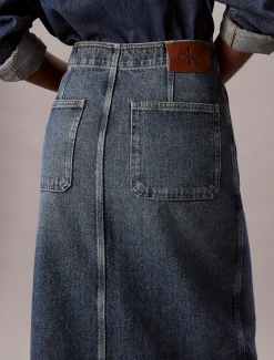 Calvin Klein Carpenter-Maxirock aus Denim^Damen Kleider & Röcke