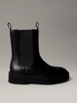 Calvin Klein Chelsea Boots aus Leder mit Blockabsatz^Damen Boots
