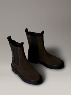 Calvin Klein Chelsea Boots aus Wildleder mit Blockabsatz^Damen Boots