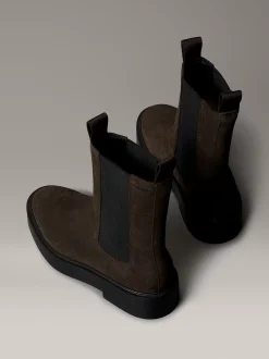 Calvin Klein Chelsea Boots aus Wildleder mit Blockabsatz^Damen Boots