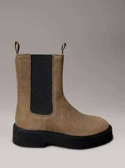 Calvin Klein Chelsea Boots aus Wildleder mit Blockabsatz^Damen Boots
