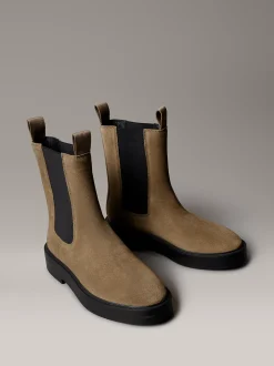 Calvin Klein Chelsea Boots aus Wildleder mit Blockabsatz^Damen Boots