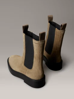 Calvin Klein Chelsea Boots aus Wildleder mit Blockabsatz^Damen Boots