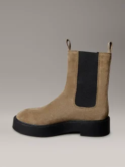 Calvin Klein Chelsea Boots aus Wildleder mit Blockabsatz^Damen Boots