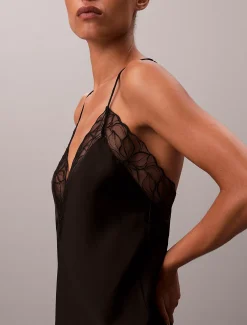 Calvin Klein Chemise aus Satinseide - CK^Damen Dessous|Nachtwäsche & Loungewear