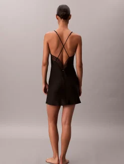 Calvin Klein Chemise aus Satinseide - CK^Damen Dessous|Nachtwäsche & Loungewear