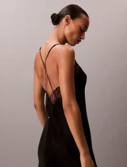 Calvin Klein Chemise aus Satinseide - CK^Damen Dessous|Nachtwäsche & Loungewear