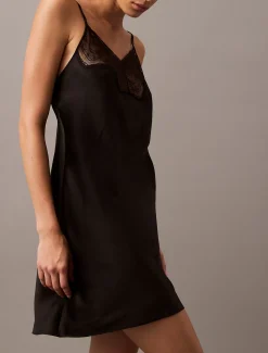 Calvin Klein Chemise mit Satin-Glanz^Damen Dessous|Nachtwäsche & Loungewear