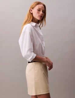 Calvin Klein Chino-Minirock aus Baumwoll-Twill^Damen Kleider & Röcke