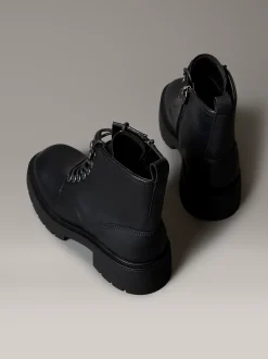 Calvin Klein Chunky Stiefel mit Absatz aus Leder und Schnürung^Damen Boots