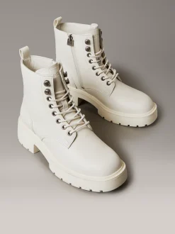 Calvin Klein Chunky Stiefel mit Absatz aus Leder und Schnürung^Damen Boots