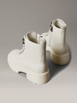 Calvin Klein Chunky Stiefel mit Absatz aus Leder und Schnürung^Damen Boots