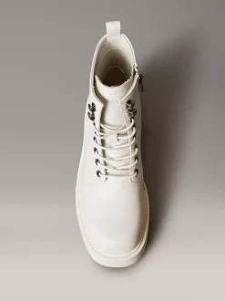 Calvin Klein Chunky Stiefel mit Absatz aus Leder und Schnürung^Damen Boots