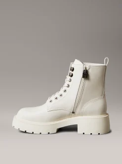 Calvin Klein Chunky Stiefel mit Absatz aus Leder und Schnürung^Damen Boots