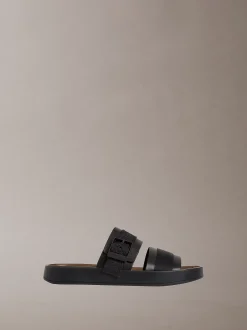 Calvin Klein CK Milo - Leder-Sandalen mit Logo-Jacquardmuster^Herren SandalenFrisch Eingetroffen