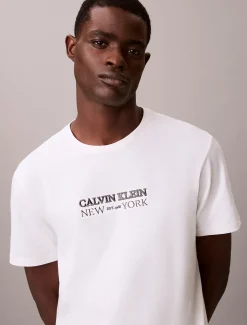 Calvin Klein CK NY Grafik-T-Shirt mit Rundhalsausschnitt^Herren T-shirts