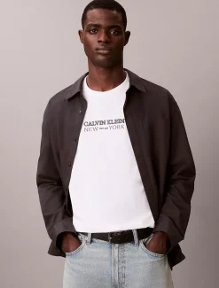 Calvin Klein CK NY Grafik-T-Shirt mit Rundhalsausschnitt^Herren T-shirts
