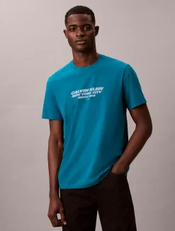 Calvin Klein CK NYC Grafik-T-Shirt mit Rundhalsausschnitt^Herren T-shirts