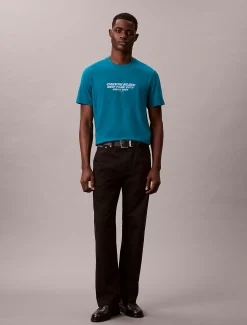 Calvin Klein CK NYC Grafik-T-Shirt mit Rundhalsausschnitt^Herren T-shirts