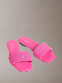 Calvin Klein CK Provence - Flache Sandalen mit eckiger Zehenpartie^Damen SandalenFrisch Eingetroffen